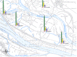 map with environmental data